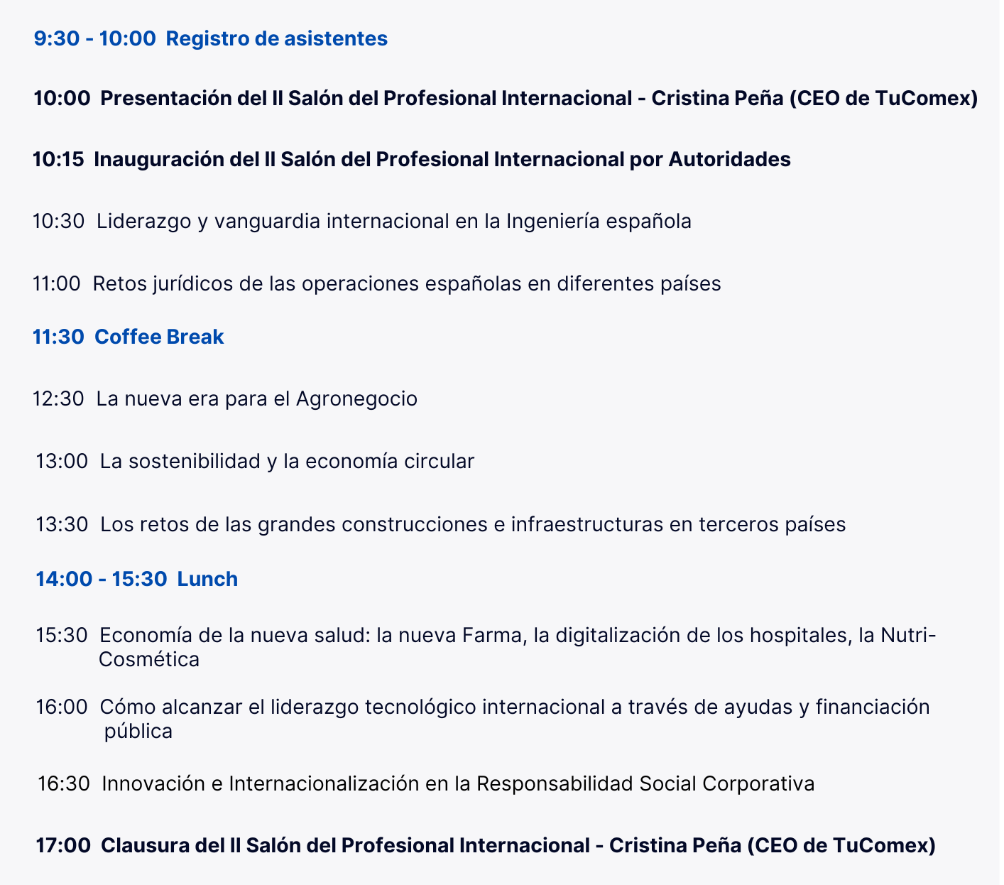 PROGRAMA DEL II SALÓN DEL PROFESIONAL INTERNACIONAL MADRID 2025 MESAS REDONDAS II SALÓN DEL PROFESIONAL INTERNACIONAL